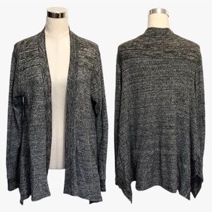 Altar’d State Gray Space Dyed Open Front Cardigan Women Size Large